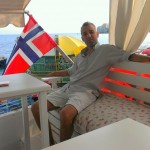 The view from Jericho’s Cocktail Bar, Saranda, Overlooking Sea